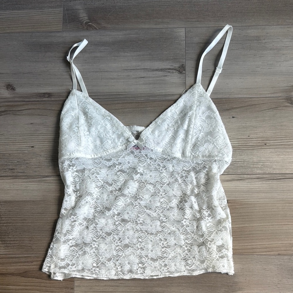 Edikted White Lace Camisole